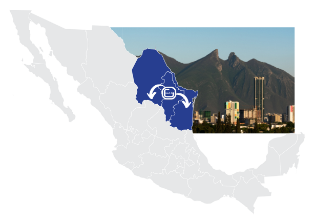 Glifo Monterrey - Atención a la zona norte de México